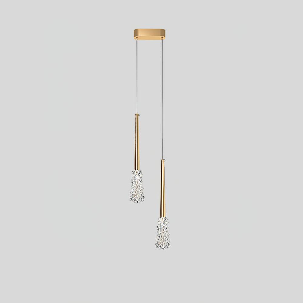 Mozzi Crystal Cylinder Pendant Light Luxury Gold Hanging Lamp for Modern Interiors