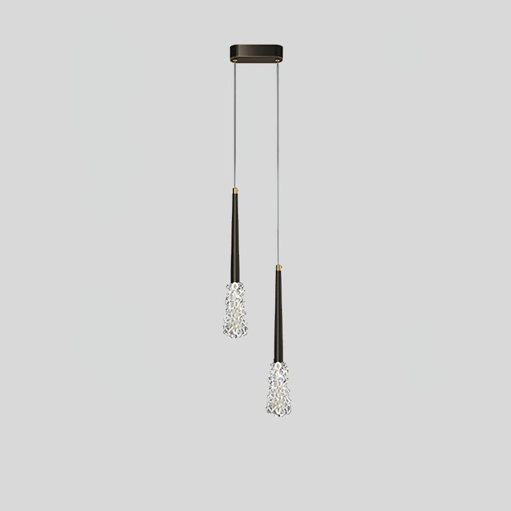 Mozzi Crystal Cylinder Pendant Light Luxury Gold Hanging Lamp for Modern Interiors