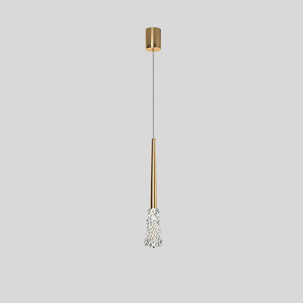 Mozzi Crystal Cylinder Pendant Light Luxury Gold Hanging Lamp for Modern Interiors