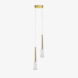 Mozzi Crystal Cylinder Pendant Light Luxury Gold Hanging Lamp for Modern Interiors