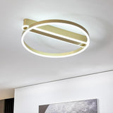 Modern Circle Design Dimmable LED Flush Mount Ceiling Light for Bedroom Living Room Dining