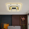 Modern Square LED Geometric Ceiling Light Dimmable Flush Mount Fixture for Home