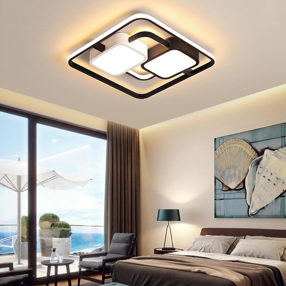 Geometric Modern Dimmable LED Ceiling Light Flush Mount Fixture