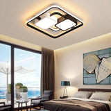 Geometric Modern Dimmable LED Ceiling Light Flush Mount Fixture
