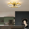 Modern Flower Design LED Flush Mount Ceiling Fan with Remote Control and 3 Speed Settings