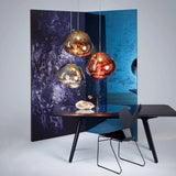 Multi Head Lava Melting Glass Pendant Light Round Ceiling Chandelier for Modern Interiors