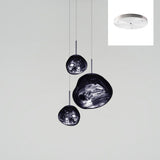 Multi Head Lava Melting Glass Pendant Light Round Ceiling Chandelier for Modern Interiors