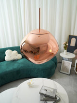 Multi Head Lava Melting Glass Pendant Light Round Ceiling Chandelier for Modern Interiors