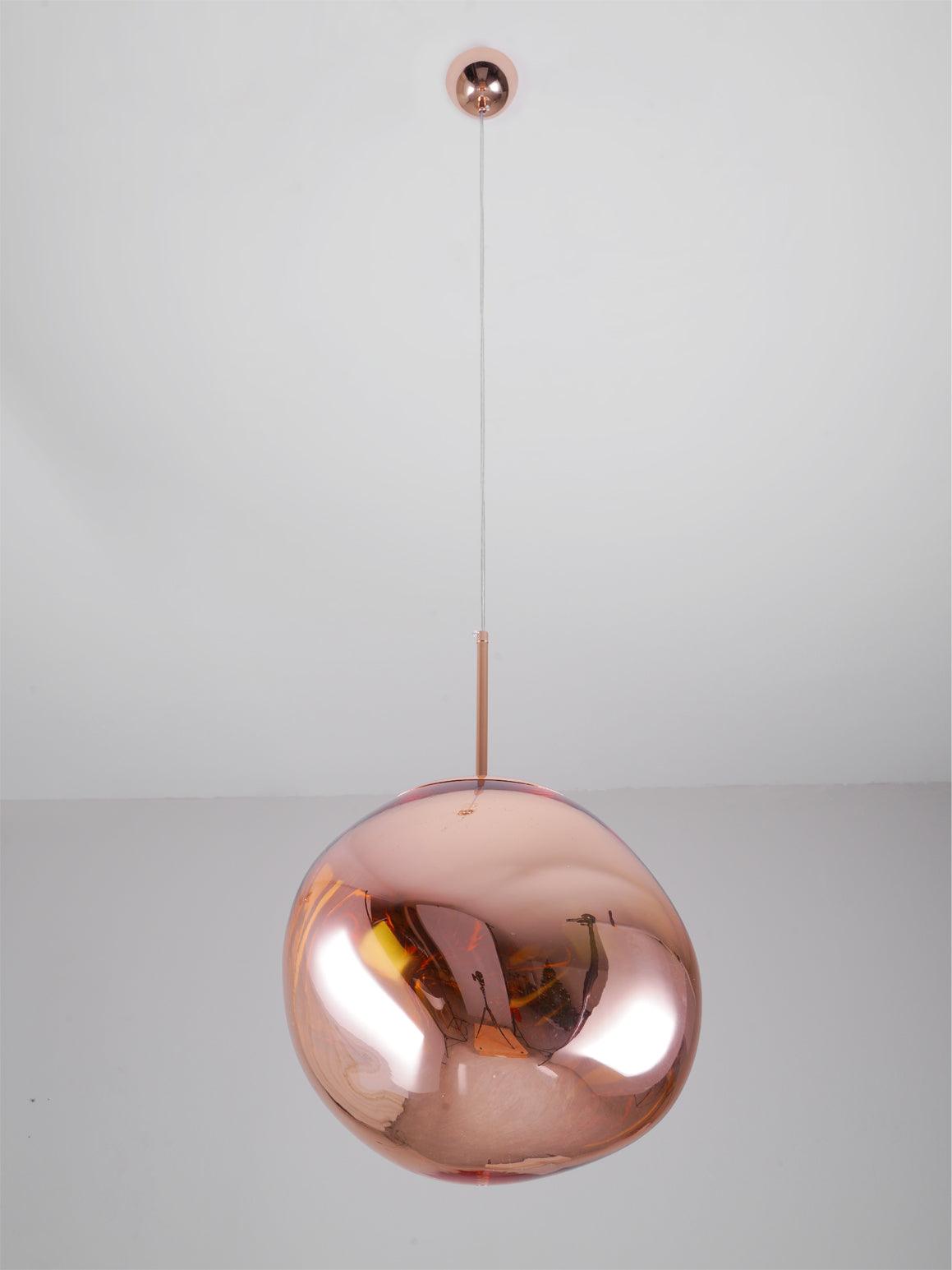 Multi Head Lava Melting Glass Pendant Light Round Ceiling Chandelier for Modern Interiors
