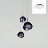 Multi Head Lava Melting Glass Pendant Light Round Ceiling Chandelier for Modern Interiors