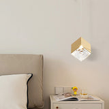 Multi Light Glass Ice Cube LED Pendant for Modern Staircase and Foyer in Gold or Chrome