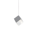 Multi Light Glass Ice Cube LED Pendant for Modern Staircase and Foyer in Gold or Chrome