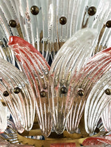 murano-glass-palmette-pink-transparent-chandelier-elegant-modern-hanging-light-fixture