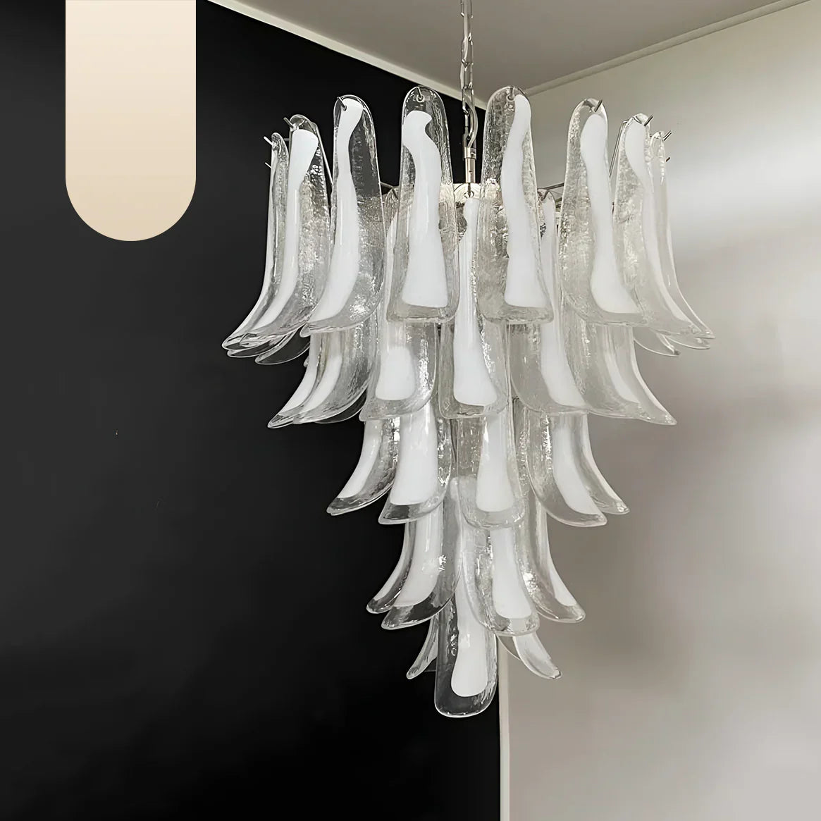murano-glass-petals-chandelier-vintage-transparent-pendant-light-for-dining-room