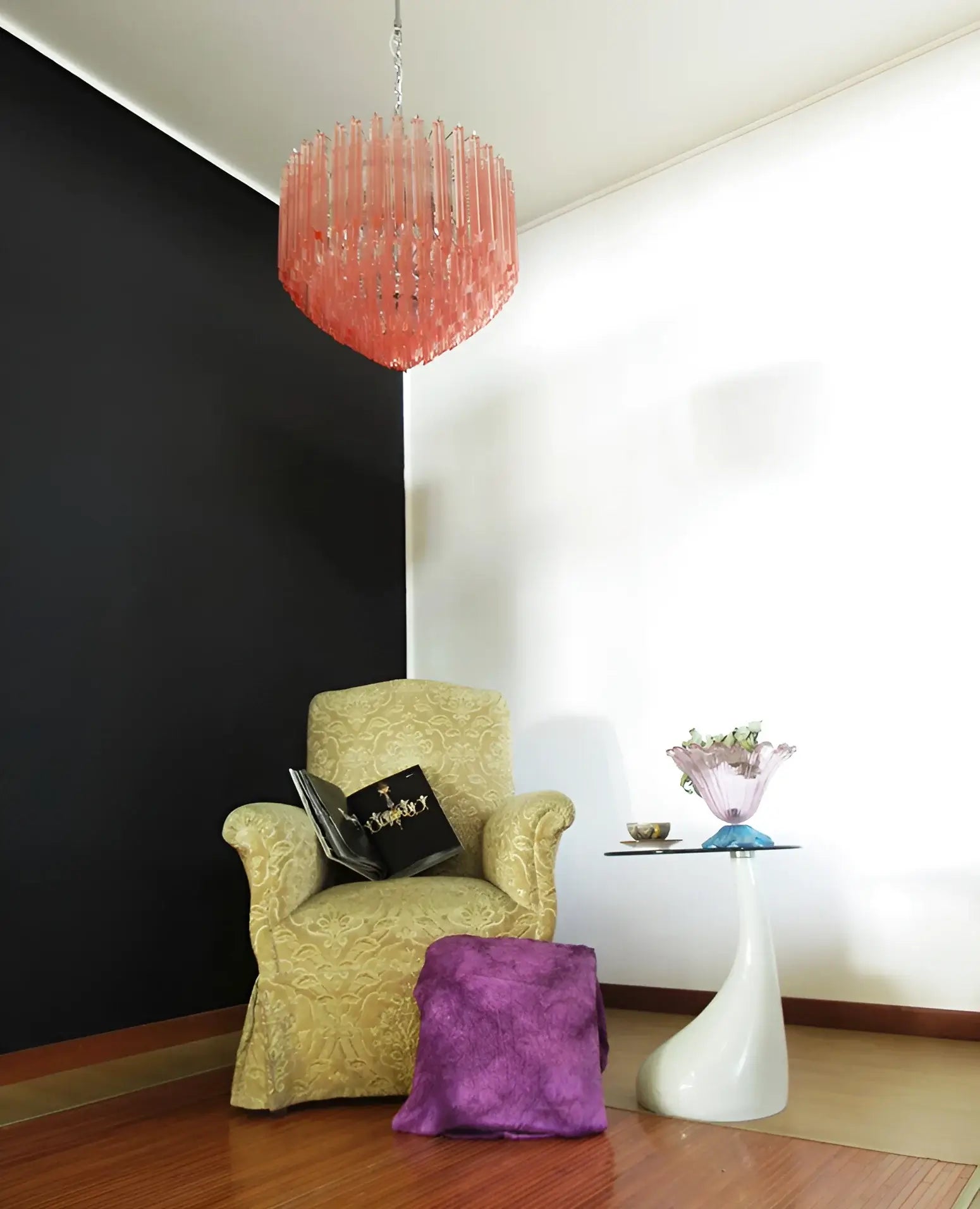murano-glass-quadriedri-pink-prism-chandelier-luxury-pendant-light-fixture