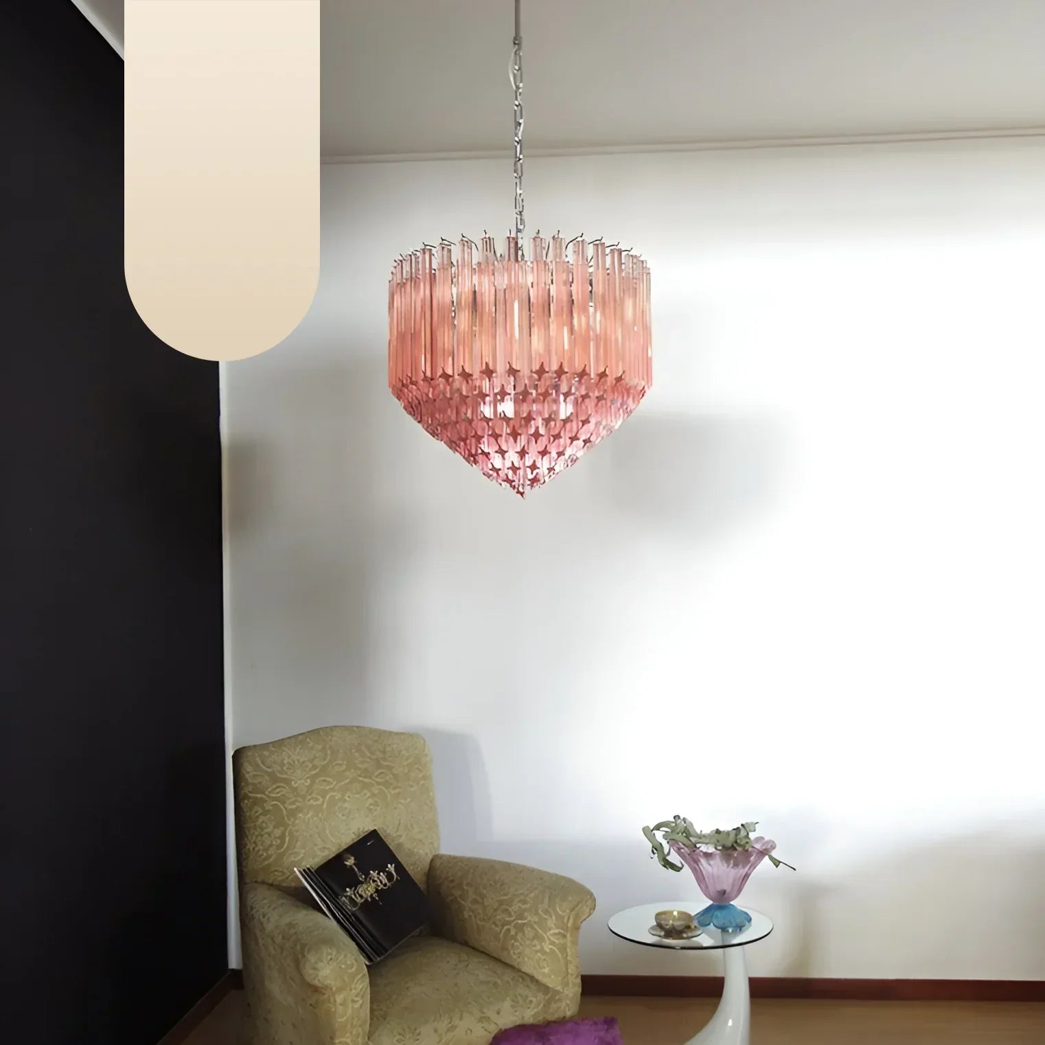 murano-glass-quadriedri-pink-prism-chandelier-luxury-pendant-light-fixture