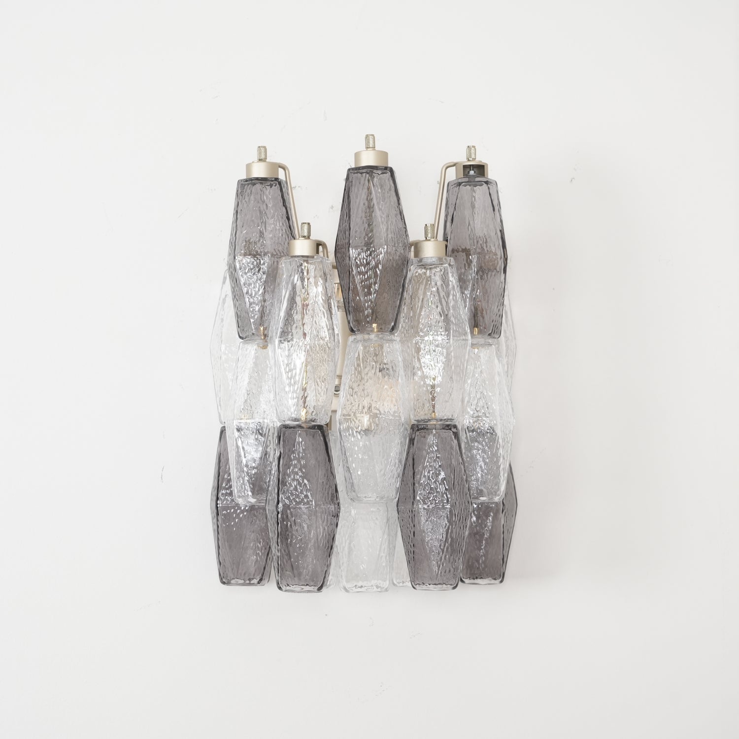 Murano Rhombus Glass Wall Sconce Luxury Handblown Tiered Glass Indoor Light