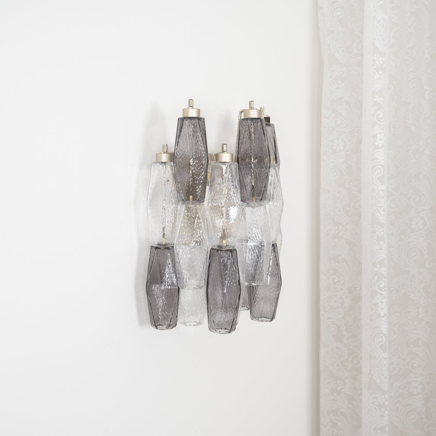 Murano Rhombus Glass Wall Sconce Luxury Handblown Tiered Glass Indoor Light