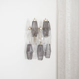 Murano Rhombus Glass Wall Sconce Luxury Handblown Tiered Glass Indoor Light