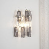 Murano Rhombus Glass Wall Sconce Luxury Handblown Tiered Glass Indoor Light