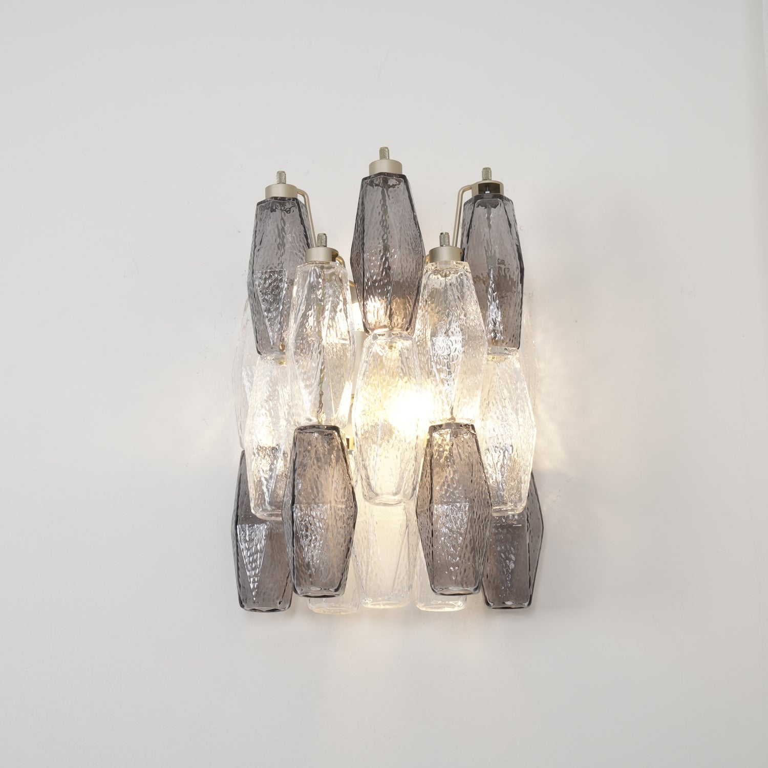 Murano Rhombus Glass Wall Sconce Luxury Handblown Tiered Glass Indoor Light
