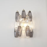 Murano Rhombus Glass Wall Sconce Luxury Handblown Tiered Glass Indoor Light