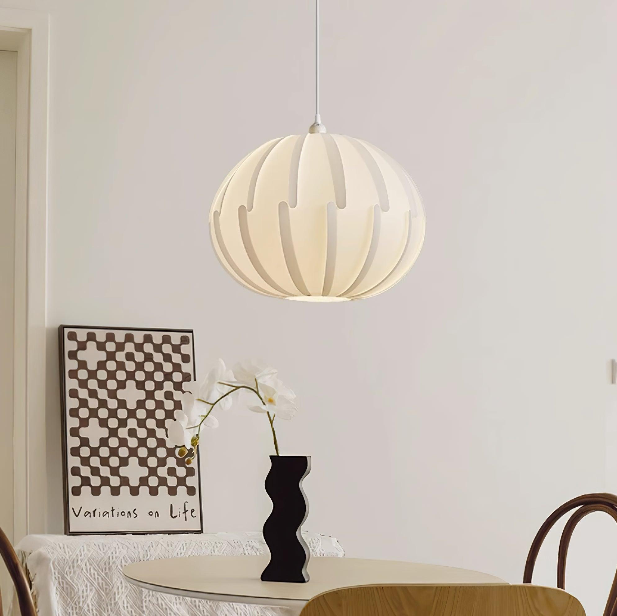 Murano Style Artistic White Drop Pendant Light for Modern Interior Lighting