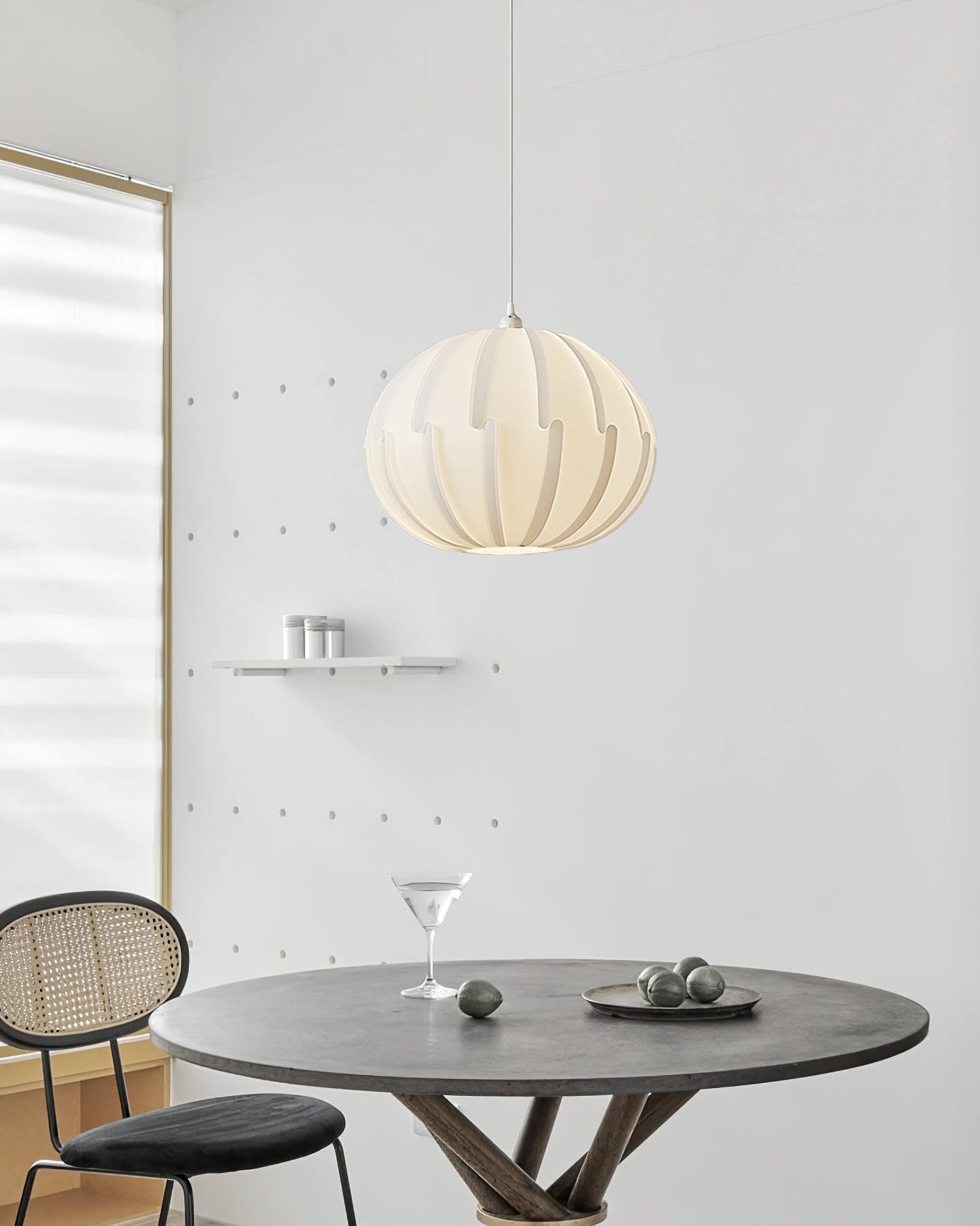 Murano Style Artistic White Drop Pendant Light for Modern Interior Lighting