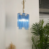 murano-style-blue-glass-tube-pendant-chandelier-with-polished-metal-accents