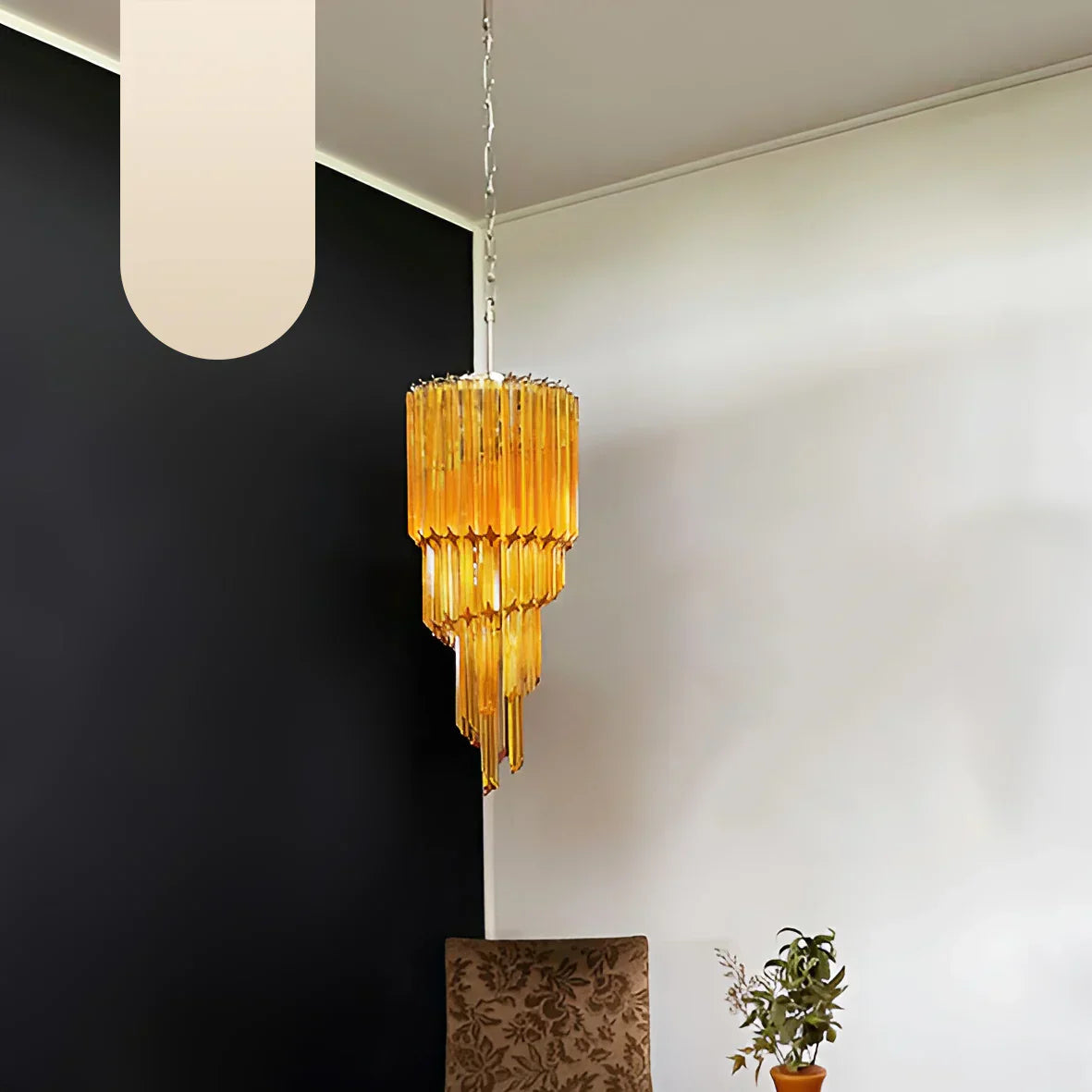 murano-style-spiral-amber-glass-prism-pendant-chandelier-for-entryway-and-living-room