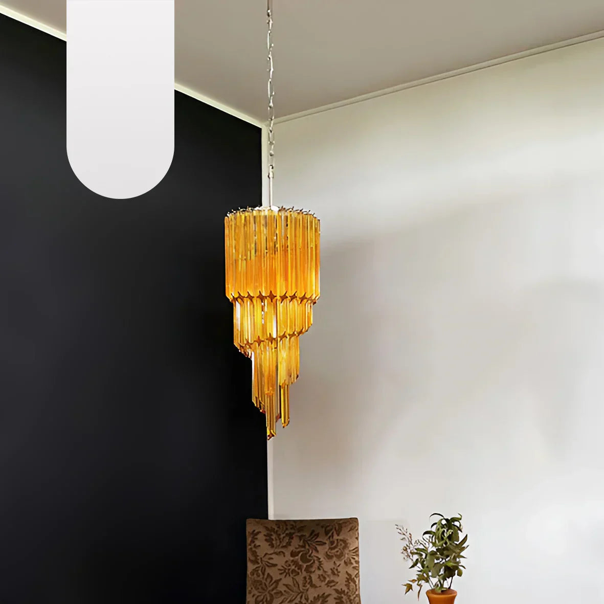 murano-style-spiral-amber-glass-prism-pendant-chandelier-for-entryway-and-living-room