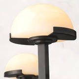 Mushroom Alabaster Sconce Wall Light with Brass Arm and Integrated LED for Modern Interiors