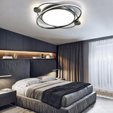 Modern Nordic Round LED Flush Mount Ceiling Light with Remote Control Dimmable Lighting