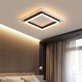Modern Double Square LED Flush Mount Ceiling Light for Bedroom and Living Room