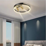 Minimalist Black Circular LED Flush Mount Ceiling Light for Modern Entryway and Corridor Decor