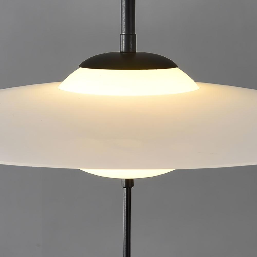 Nara Modern Glass Disk Pendant Light with Satin Finish LED Ceiling Hanging Lamp