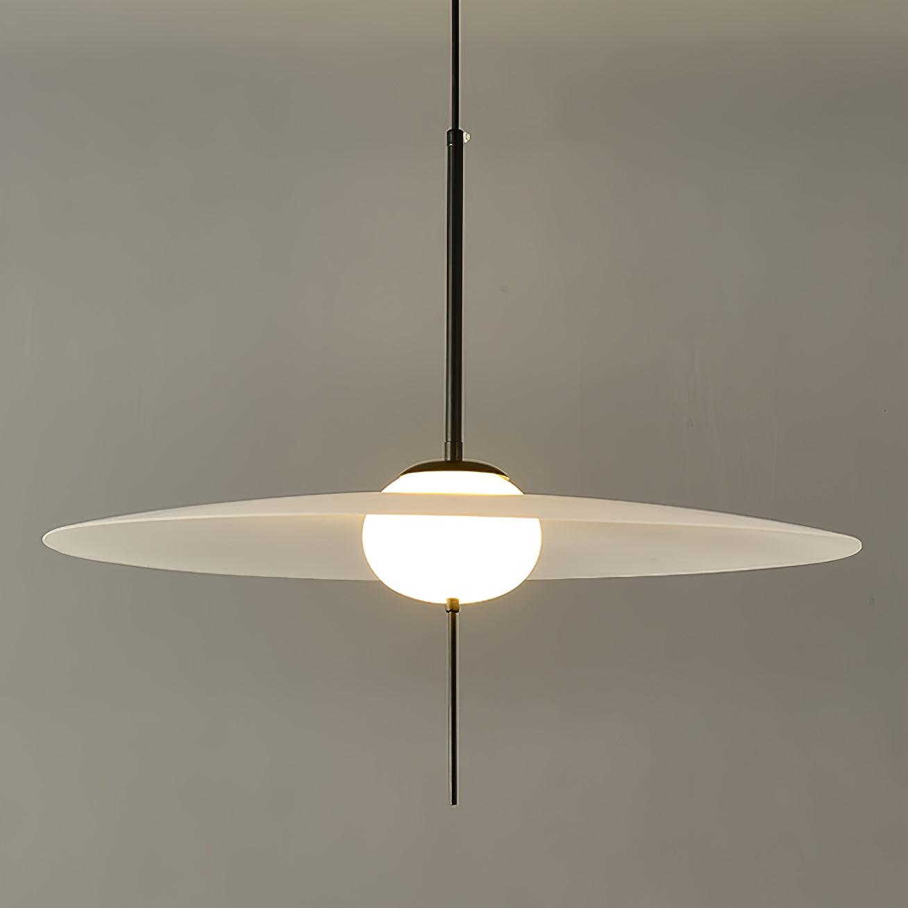 Nara Modern Glass Disk Pendant Light with Satin Finish LED Ceiling Hanging Lamp