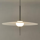 Nara Modern Glass Disk Pendant Light with Satin Finish LED Ceiling Hanging Lamp