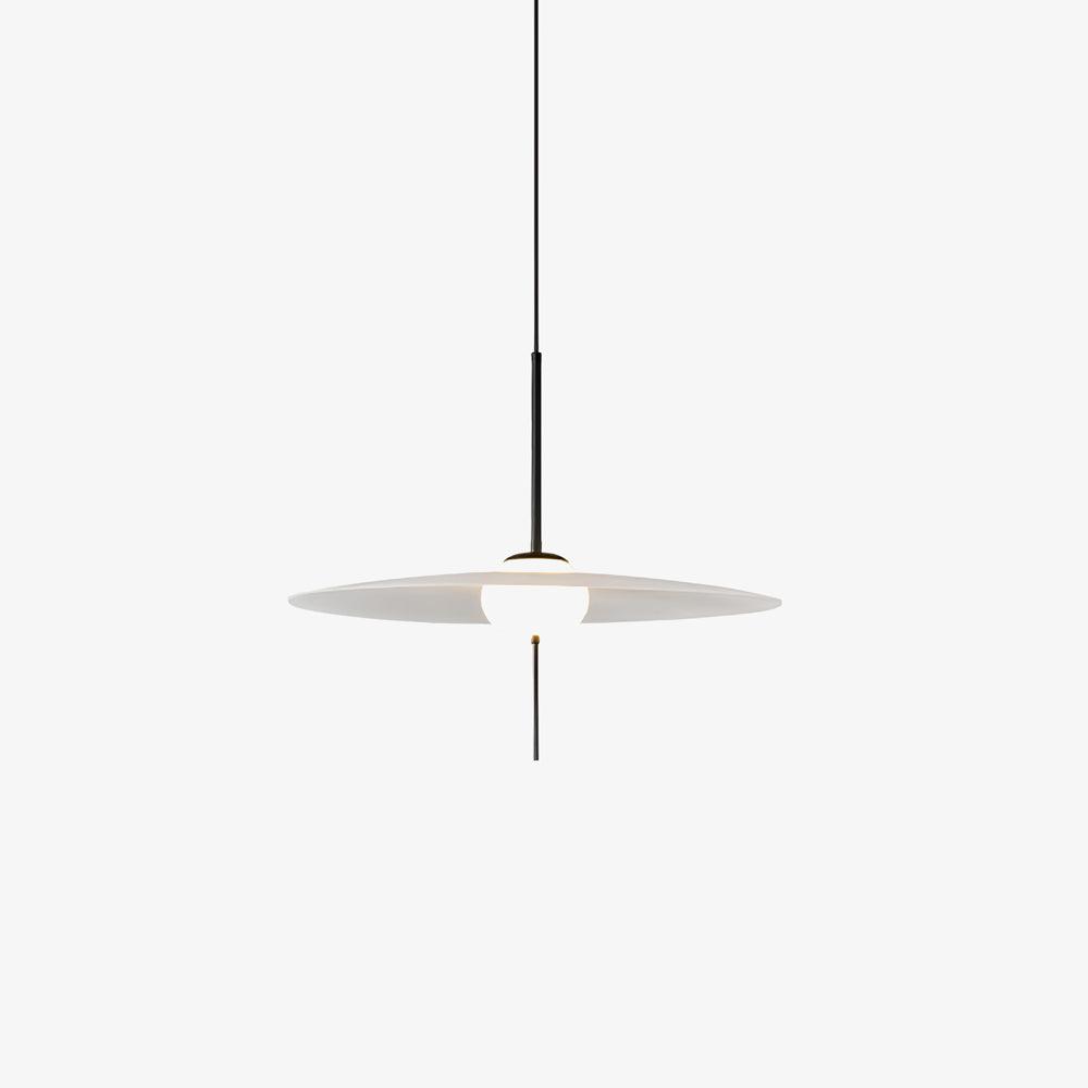 Nara Modern Glass Disk Pendant Light with Satin Finish LED Ceiling Hanging Lamp