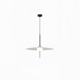 Nara Modern Glass Disk Pendant Light with Satin Finish LED Ceiling Hanging Lamp