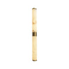 Natural Alabaster Line Wall Light Minimalist Vertical Brass LED Sconce for Hallways