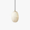 Natural Alabaster Stone Mini Pendant Light Brass Hanging Lamp for Indoor Lighting