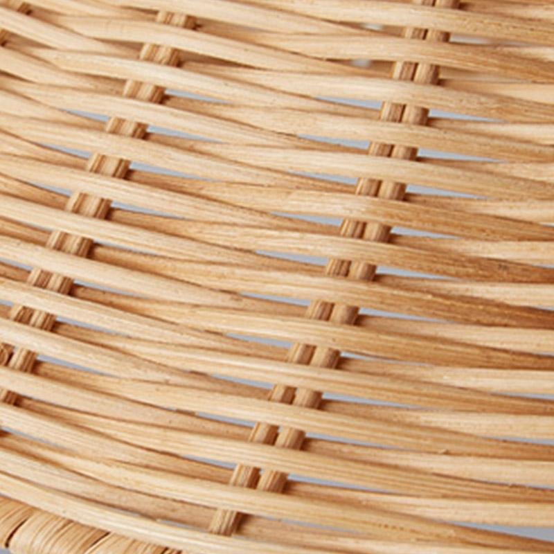 Natural Bamboo Bell Shaped Pendant Light Woven Farmhouse Ceiling Lamp Burlywood
