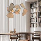Natural Bamboo Screen Cannage Rattan Chandelier Retro Industrial Suspension Light