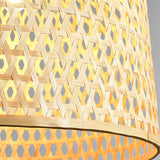 Natural Bamboo Woven Pendant Light Round Country Style Hanging Ceiling Lighting