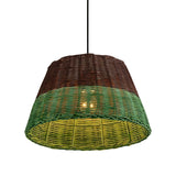 Natural Handmade Rattan Pendant Light Industrial Woven Chandelier for Kitchen and Dining Room