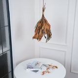 Natural Organic Dried Branch and Leaf Pendant Lamp Rustic Wood Leaf Chandelier