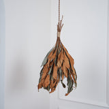 Natural Organic Dried Branch and Leaf Pendant Lamp Rustic Wood Leaf Chandelier
