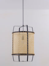 Natural Rattan Cane Webbing Pendant Light Handcrafted Bamboo Hanging Ceiling Lamp for Home Decor