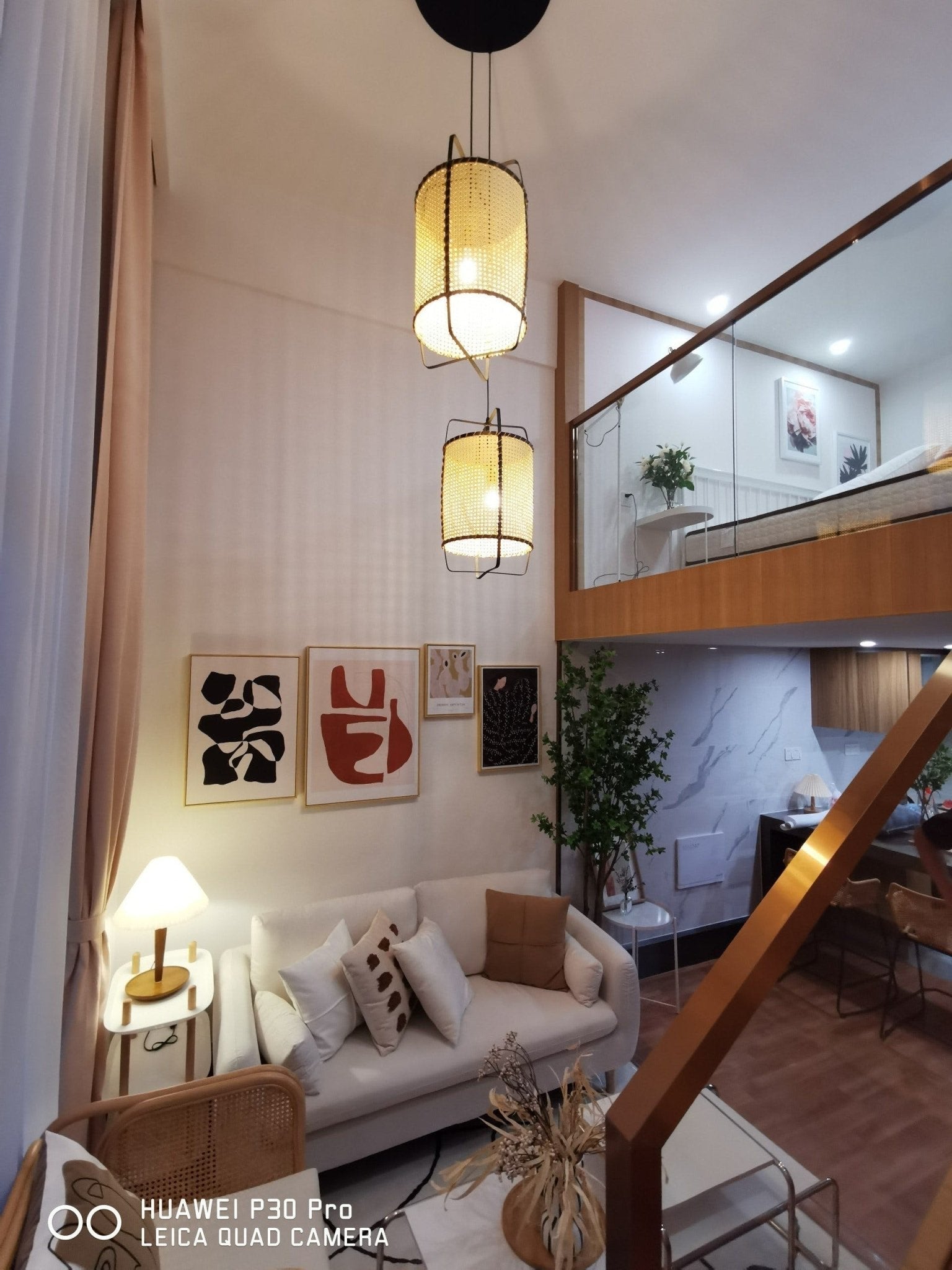 Natural Rattan Cane Webbing Pendant Light Handcrafted Bamboo Hanging Ceiling Lamp for Home Decor